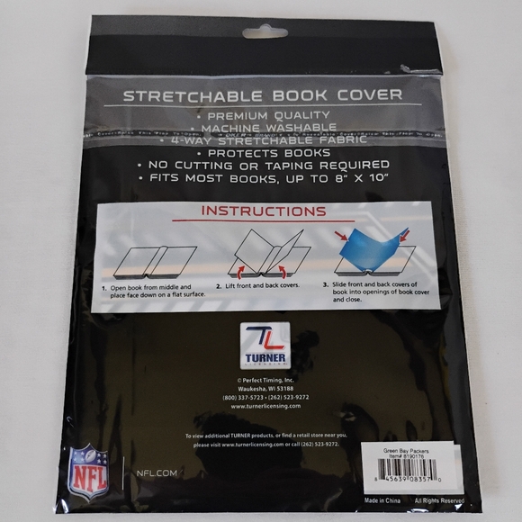 Official NFL Green Bay Packers Stretchable Book Cover Football Sports School - Picture 4 of 6